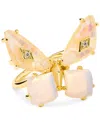 Kendra Scott Gold-tone Mother Of Pearl & Abalone Bianca Butterfly Ring