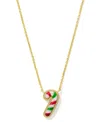 Kendra Scott Candy Cane Pendant Necklace In Gold
