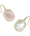 Kendra Scott Women's Daphne Pave Frame Drop Earrings In Gold-iridescent Ivory Illusion In Iridescent Ivory Illusion