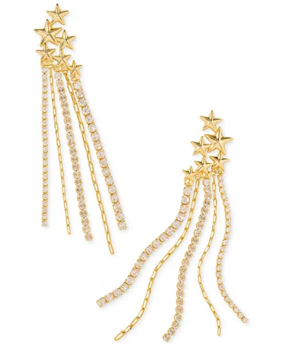Kendra Scott Gold-tone Pave Star & Multistrand Cassidy Statement Earrings