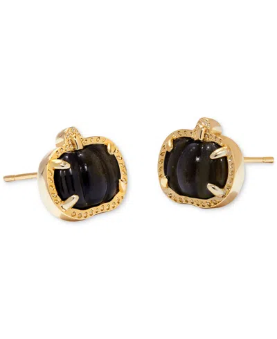 Kendra Scott Gold-tone Pumpkin Stud Earrings In Gold Golde