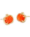 Kendra Scott Gold-tone Pumpkin Stud Earrings In Gold Orang