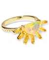 Kendra Scott Gold-tone Samantha Sun Band Ring In Gold
