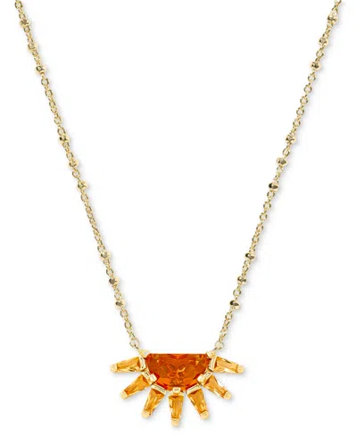 Kendra Scott Gold-tone Samantha Sun Short 19" Pendant Necklace