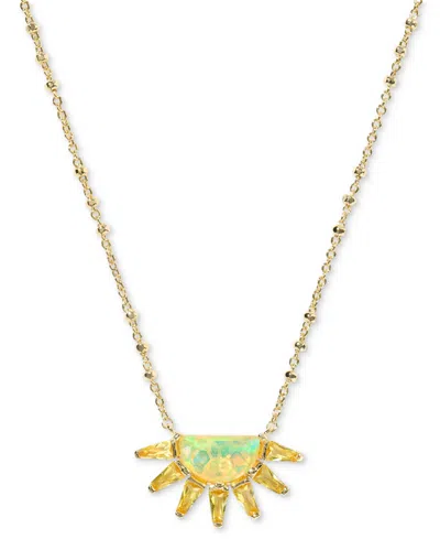 Kendra Scott Gold-tone Samantha Sun Short 19" Pendant Necklace
