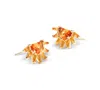 Kendra Scott Gold-tone Samantha Sun Stud Earrings In Orange