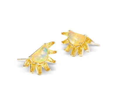 Kendra Scott Gold-tone Samantha Sun Stud Earrings