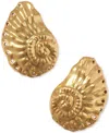 Kendra Scott Gold-tone Shell Statement Stud Earrings In Vin Gld Me