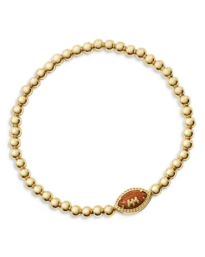 Kendra Scott Goldstone Football Stretch Bracelet In Gld Orange