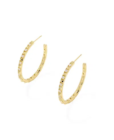 Kendra Scott Gold-tone Cubic Zirconia Statement Hoop Earrings