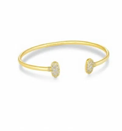 Kendra Scott Grayson Cubic Zirconia Cuff Bracelet In 14k Gold Plate