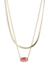 KENDRA SCOTT KENDRA SCOTT GRAYSON HERRINGBONE MULTISTRAND PENDANT NECKLACE