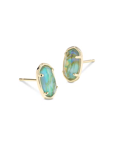KENDRA SCOTT GRAYSON STONE STUD EARRINGS IN 14K GOLD PLATED