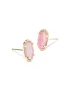 Kendra Scott Grayson Stone Stud Earrings In 14k Gold Plated In Pink