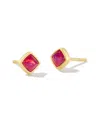 Kendra Scott Greer 18k Over Silver Kyocera Bello Opal Stud Earring In Gold