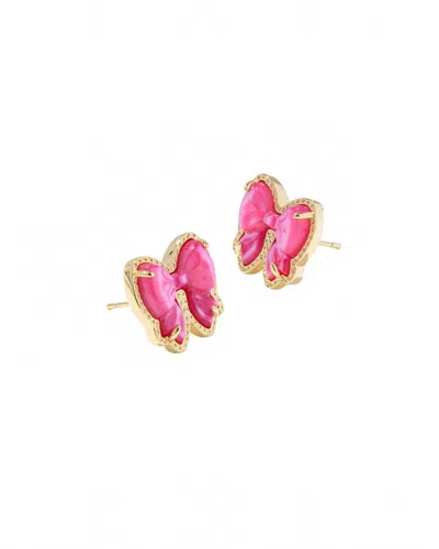 Kendra Scott Hailey Bow Stud Earrings In Pink Opal
