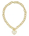 Kendra Scott Haisley Heart Rope Textured Link Pendant Necklace, 20.5 In Gold/ivory
