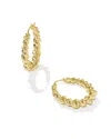Kendra Scott Haisley Rope Texture Hoop Earrings In Gold