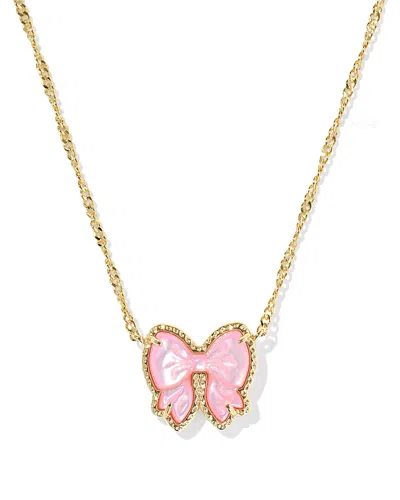 Kendra Scott Haley Bow Pendant Necklace, 16-19 In Gold