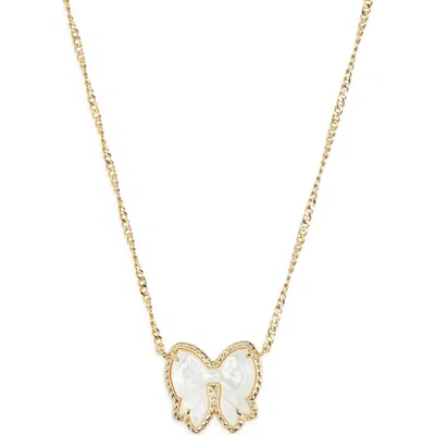 Kendra Scott Haley Bow Pendant Necklace In Gold
