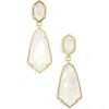Kendra Scott 14k Gold-plated Hallie Convertible Drop Earrings In Gold Opalite Illusion