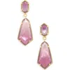 Kendra Scott Hallie Convertible Drop Earrings In Gold Purple Watercolor