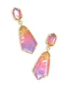 Kendra Scott 14k Gold-plated Hallie Convertible Drop Earrings In Pink/gold