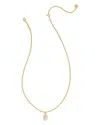 Kendra Scott Hallie Short Pendant Chain Necklace In White/gold