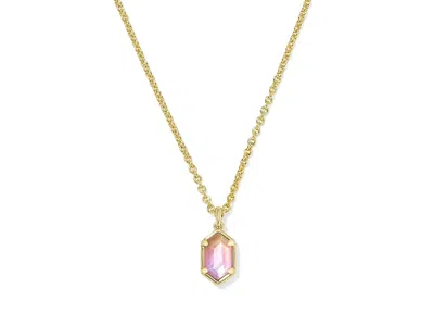 Kendra Scott Hallie Short Pendant Necklace Necklace Gold Sunrise Watercolor Illusion: One Size