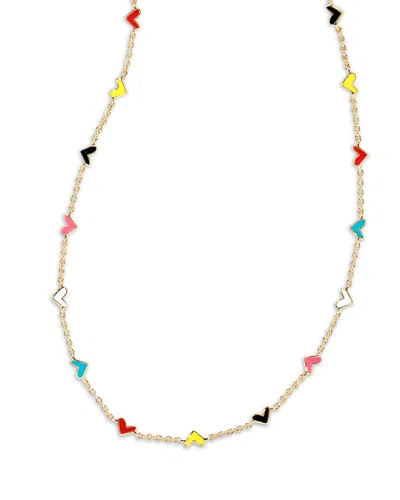 Kendra Scott Haven Heart Strand Necklace In Gold Multi Mix