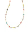 Kendra Scott Haven Heart Strand Necklace In Gold Pink