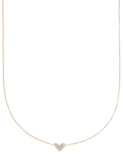Kendra Scott Heart 14k Rose Gold 0.51 Ct. Tw. Lab-grown Diamond Necklace