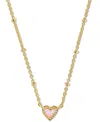 Kendra Scott Ari Heart Pendant Necklace In Bubblegum Pink Kyocera Opal