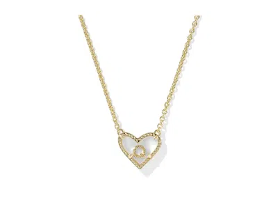 Kendra Scott Heart Letter A Short Pendant In Orange