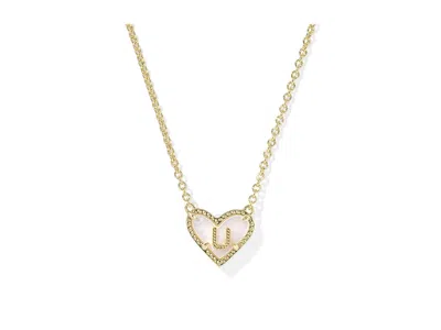 Kendra Scott Heart Letter A Short Pendant In Neutral