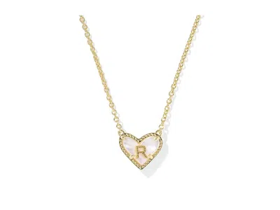 Kendra Scott Heart Letter A Short Pendant In Pattern