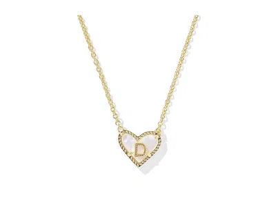 Kendra Scott Heart Letter Gold Short Pendant
