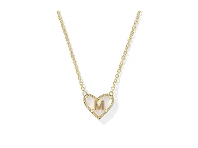 Kendra Scott Heart Letter Gold Short Pendant
