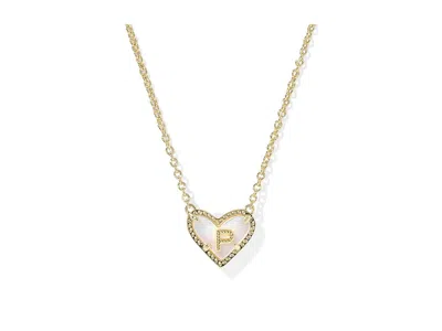 Kendra Scott Heart Letter Gold Short Pendant