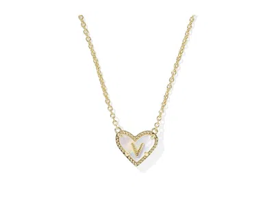 Kendra Scott Heart Letter Gold Short Pendant