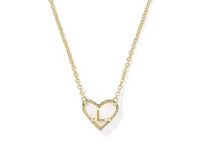 Kendra Scott Heart Letter Gold Short Pendant