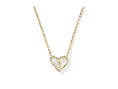 Kendra Scott Heart Letter Gold Short Pendant