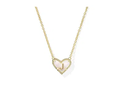 Kendra Scott Heart Letter Gold Short Pendant
