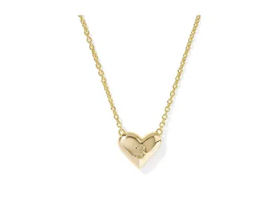 Kendra Scott Heart Letter Gold Short Pendant