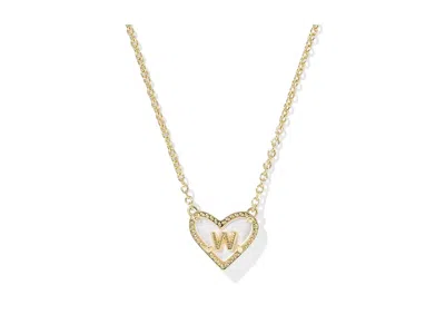 Kendra Scott Heart Letter Gold Short Pendant