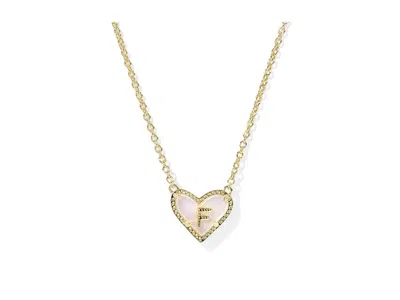 Kendra Scott Heart Letter Gold Short Pendant In Neutral