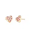Kendra Scott Holland Heart Stud Earrings In Gold/pink