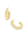 Kendra Scott Holland Pave Star Geometric Hoop Earrings In 14k Gold Plated In Gold