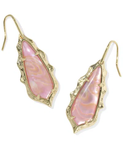 Kendra Scott Imitation Pearl And 14k Gold Over Brass Adriana Scallop Frame Drop Earrings
