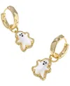 Kendra Scott Imitation Pearl Ghost Huggie Earrings In Gold
